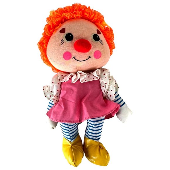 1981 Vintage Dakin Dream Doll Plush Clown Around Doll Orange Yarn Hair 12 IN Toy - Picture 3 of 8